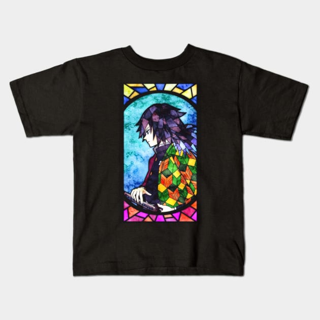 Giyu Tomioka Demon Slayer Kids T-Shirt by NightHunter